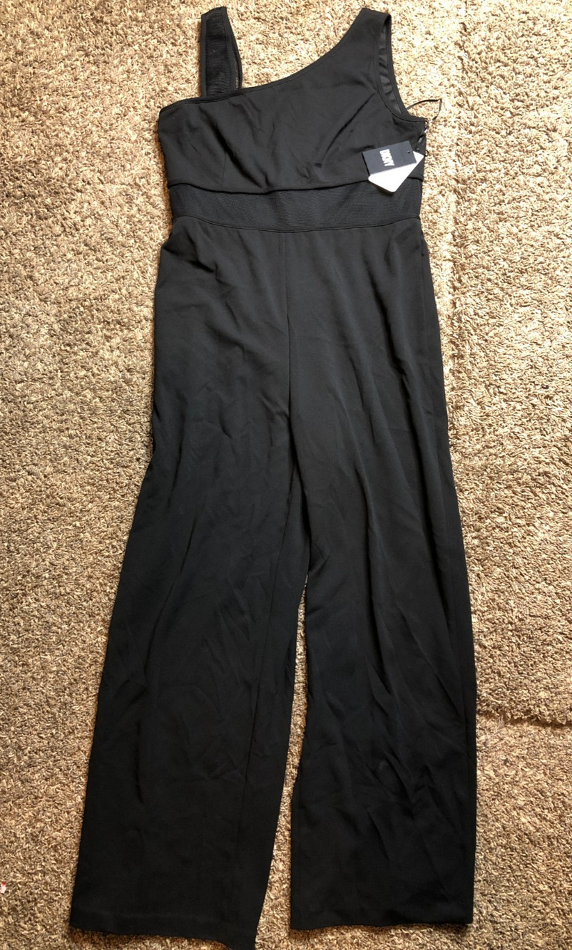 DKNY Womens Sleeveless Jumpsuit Color Black Size 12 DD4C190A